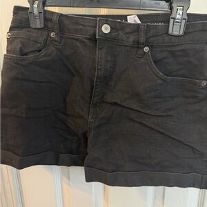 Women's Black Casual Denim Shorts